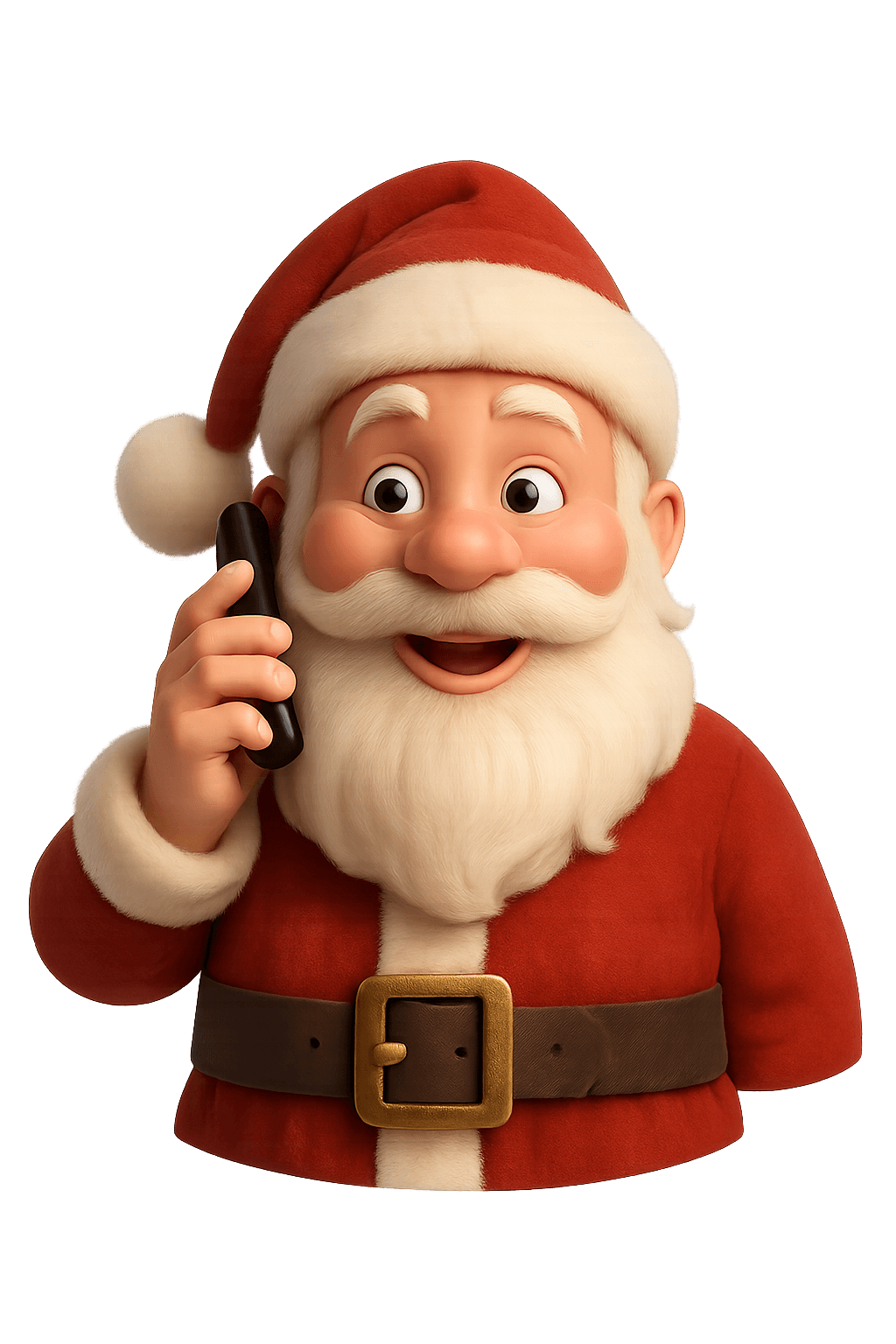 Santa Claus on the phone